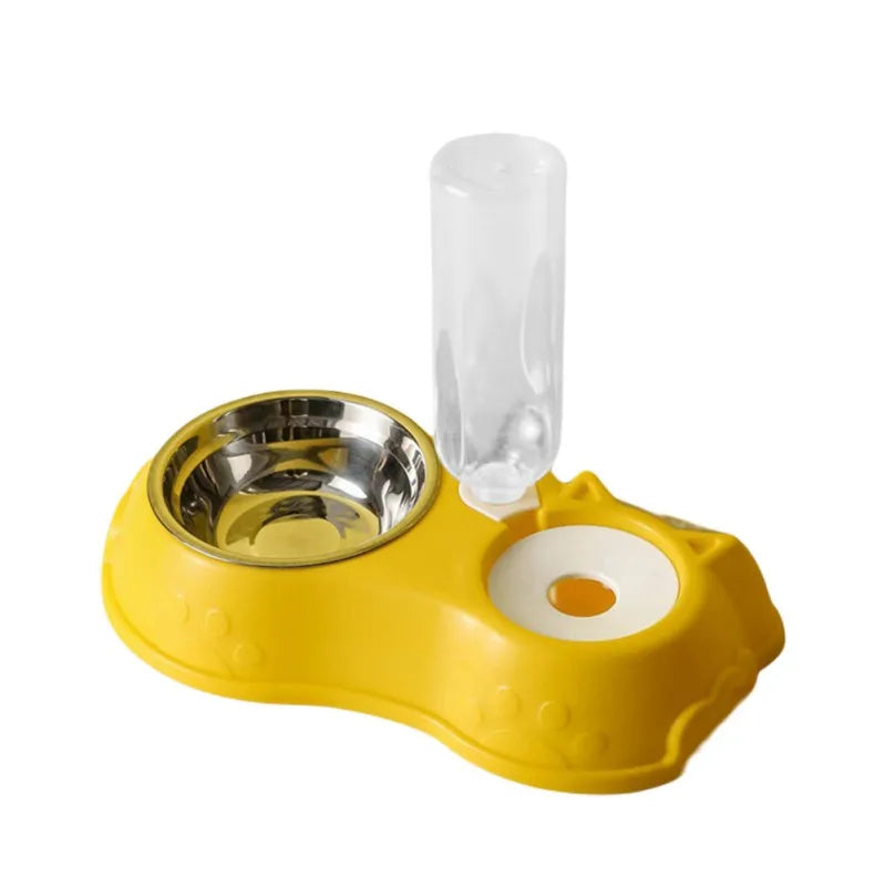 Stainless Steel Cat & Dog Bowl with Automatic Water Dispenser – 2-in-1 Pet Feeding Station, Spill-Proof, Hygienic & Durable Design