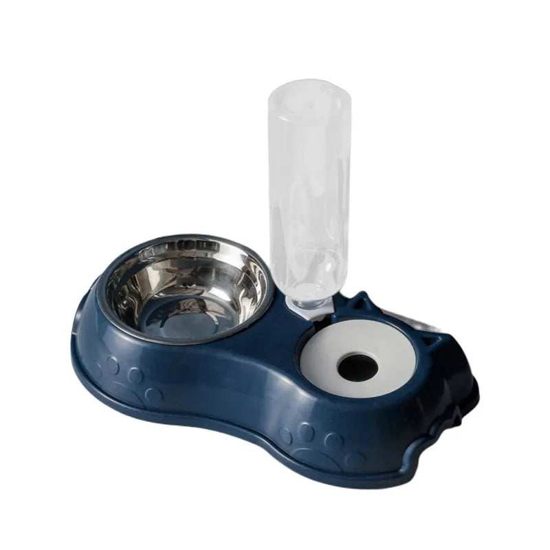 Stainless Steel Cat & Dog Bowl with Automatic Water Dispenser – 2-in-1 Pet Feeding Station, Spill-Proof, Hygienic & Durable Design