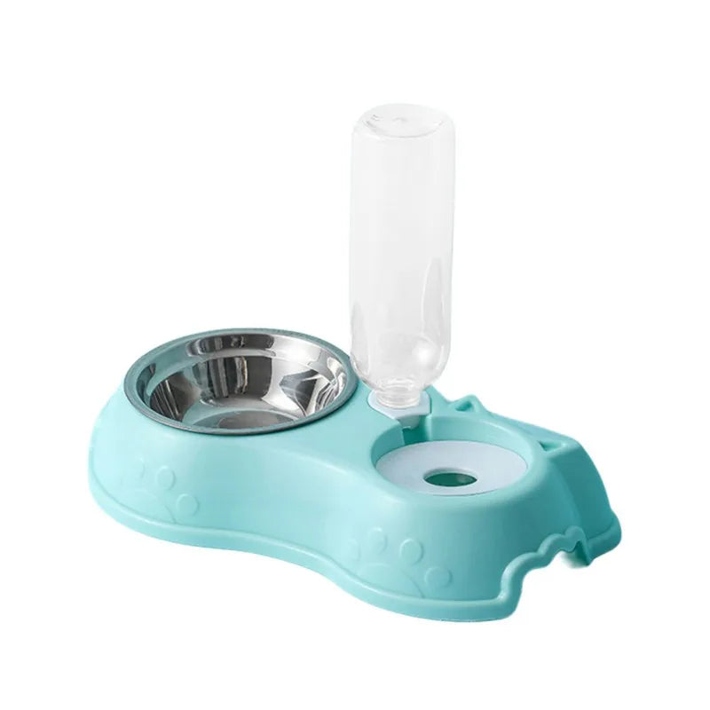 Stainless Steel Cat & Dog Bowl with Automatic Water Dispenser – 2-in-1 Pet Feeding Station, Spill-Proof, Hygienic & Durable Design
