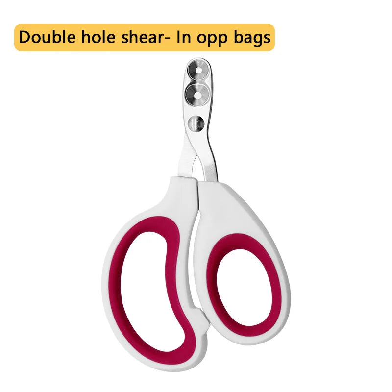 Stainless Steel Pet Nail Clippers – Safe Cat & Dog Grooming Scissors with Anti-Slip Grip