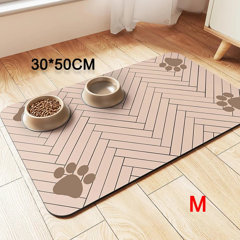 Waterproof Pet Feeding Mat for Dogs & Cats – Non-Slip, Absorbent Food Bowl Placemat, Easy-Clean & Durable Pet Feeding Area Protector