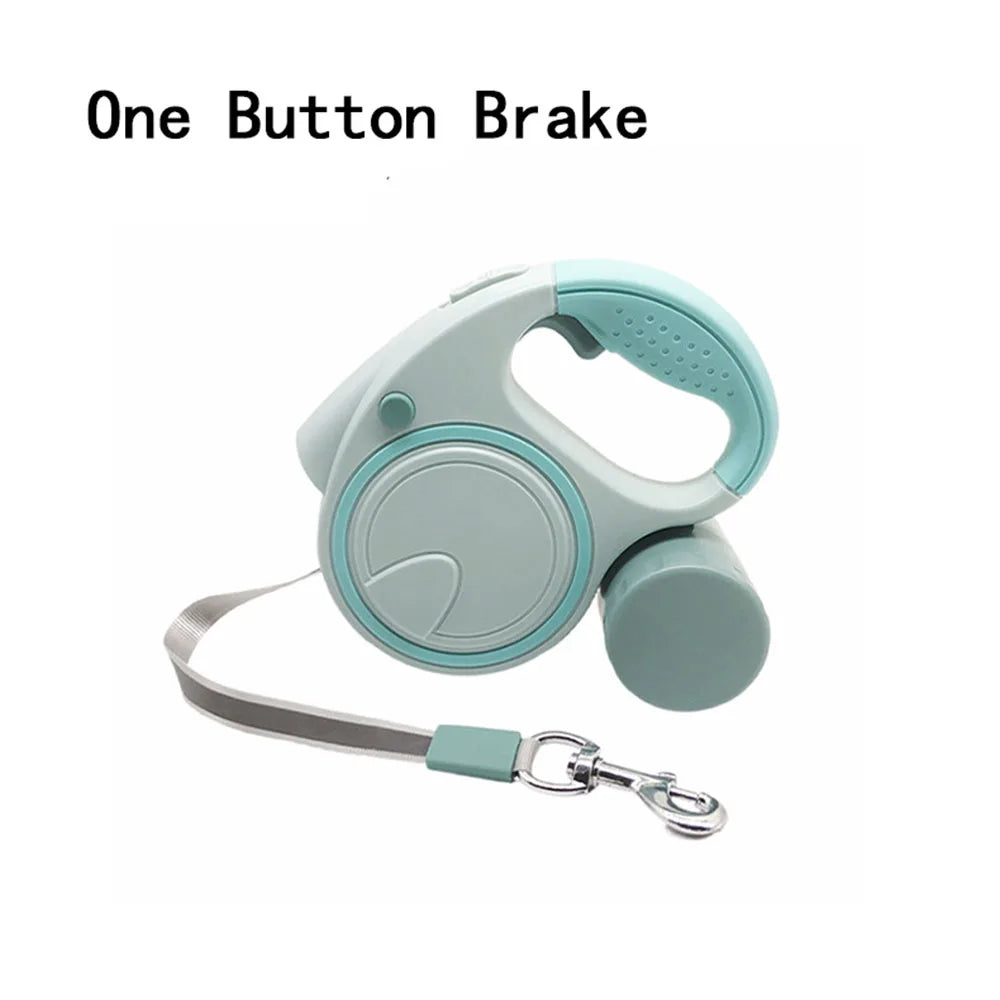 Retractable Dog Leash With Led Lights and Poop Bag Holder/Dispenser