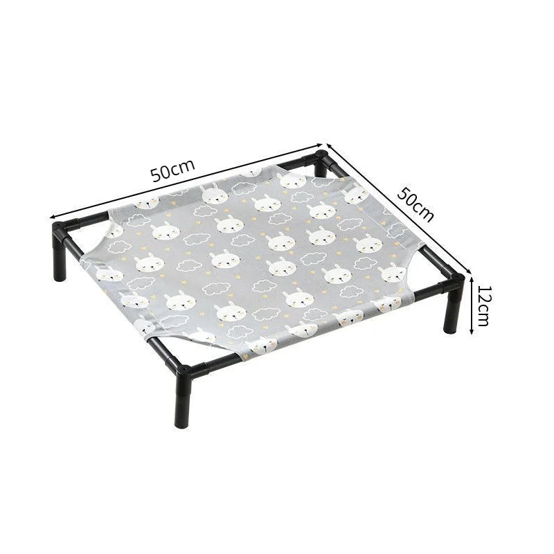 Portable Elevated Pet Bed – Breathable Raised Dog & Cat Cot, Cooling Indoor/Outdoor Pet Lounger, Anti-Moisture Washable Design
