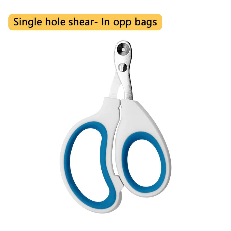 Stainless Steel Pet Nail Clippers – Safe Cat & Dog Grooming Scissors with Anti-Slip Grip