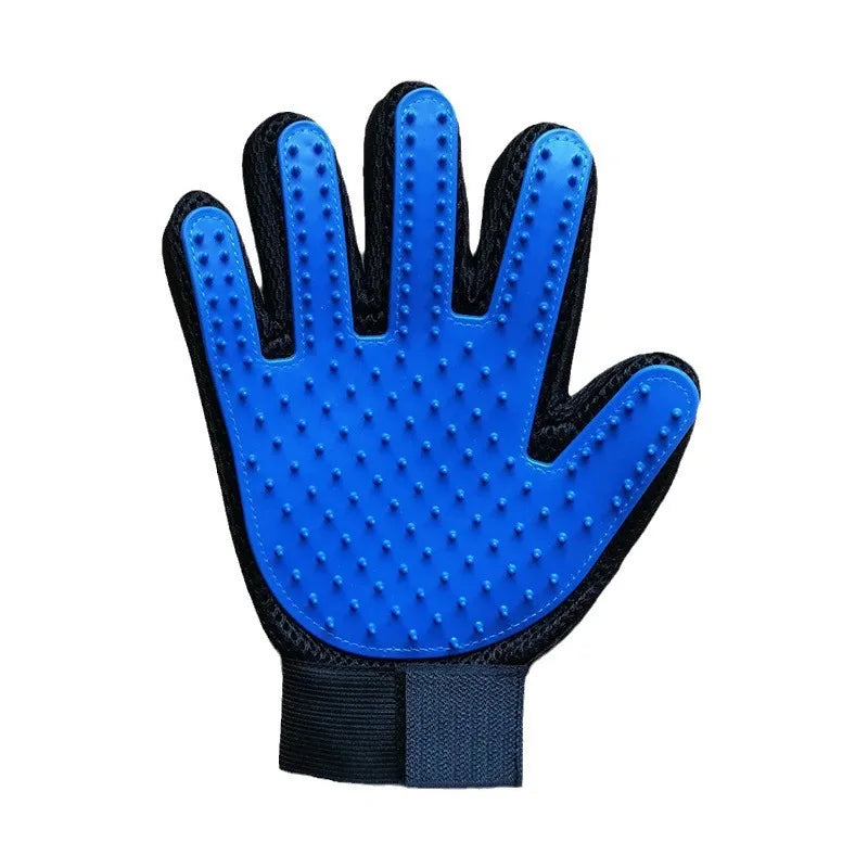 Pet Grooming Glove – Five-Finger Deshedding & Hair Removal Glove for Dogs, Cats & Rabbits, Washable Bath & Massage Brush