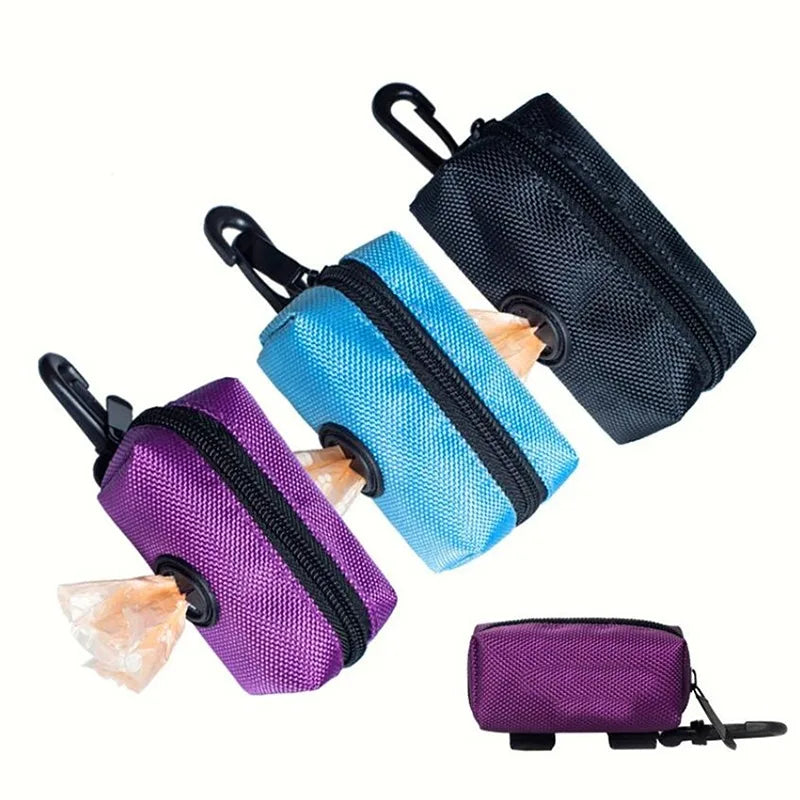Dog Poop Bag Dispenser with Holder – Portable Waste Bag Pouch for Leash, Walks, and Outdoor Pet Cleanup