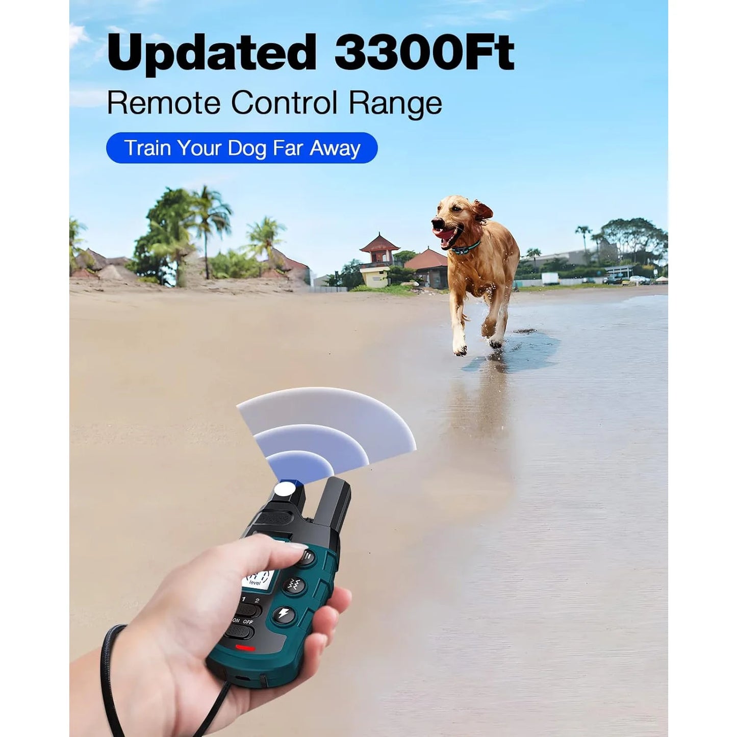 Companion’s Choice Dog Training Collar with Remote – 3300ft Range, Waterproof, Rechargeable E-Collar for Dogs 5–120 lbs, Long Battery Life