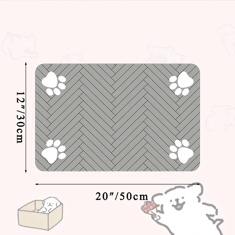 Waterproof Pet Feeding Mat for Dogs & Cats – Non-Slip, Absorbent Food Bowl Placemat, Easy-Clean & Durable Pet Feeding Area Protector