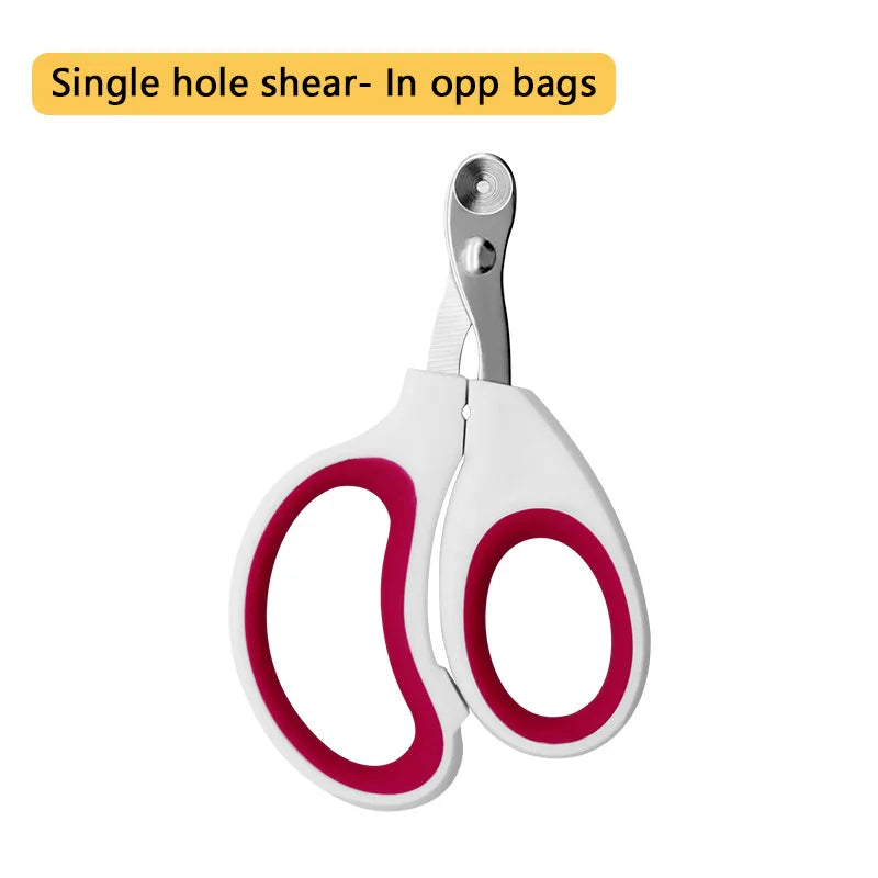 Stainless Steel Pet Nail Clippers – Safe Cat & Dog Grooming Scissors with Anti-Slip Grip