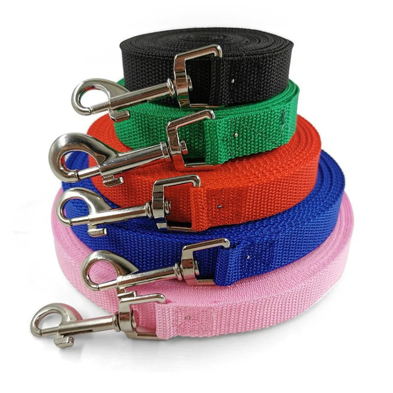 Durable Nylon Dog Leash – Reflective Pet Lead for Night Walks, Training & Outdoor Safety (1.5M/3M/5M/6M)
