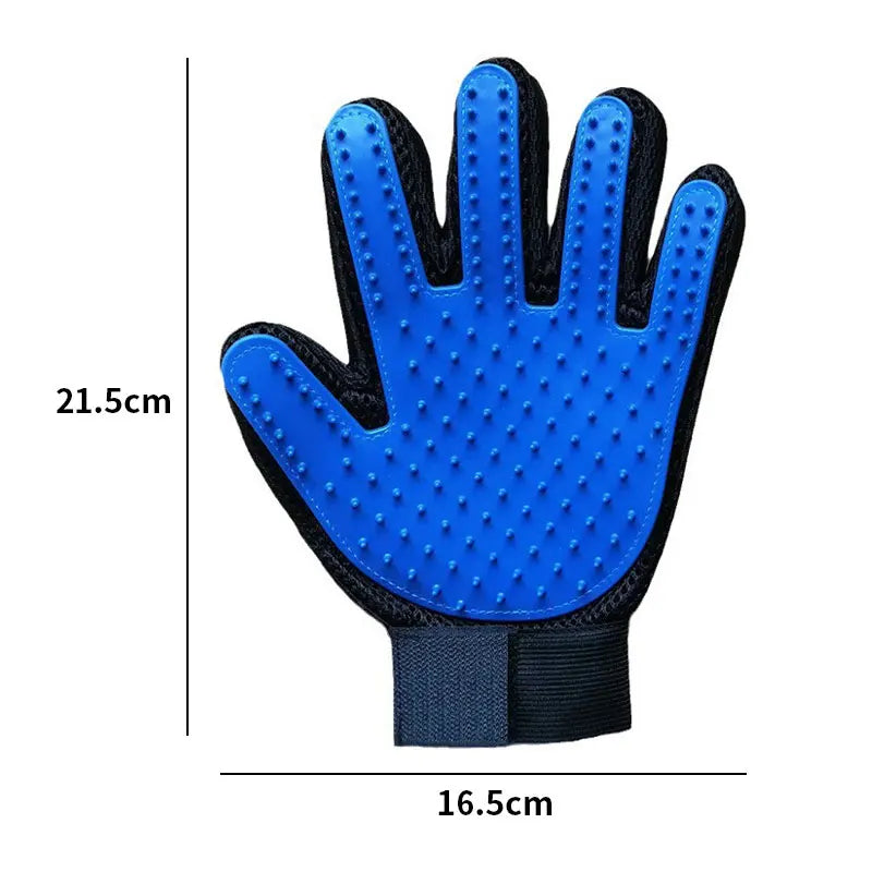 Pet Grooming Glove – Five-Finger Deshedding & Hair Removal Glove for Dogs, Cats & Rabbits, Washable Bath & Massage Brush