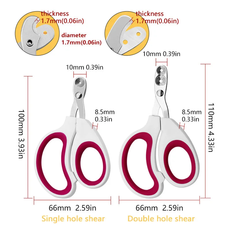 Stainless Steel Pet Nail Clippers – Safe Cat & Dog Grooming Scissors with Anti-Slip Grip