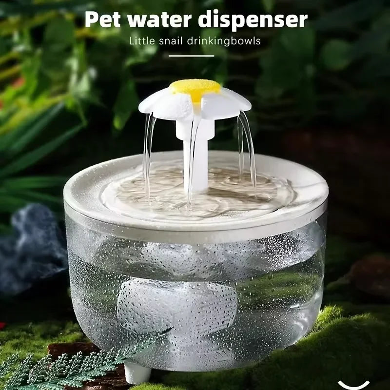 Cat Water Fountain – 1.2L Automatic Pet Water Dispenser with Flower Fountain, 3 Flow Modes & Ultra-Quiet Pump for Cats & Dogs