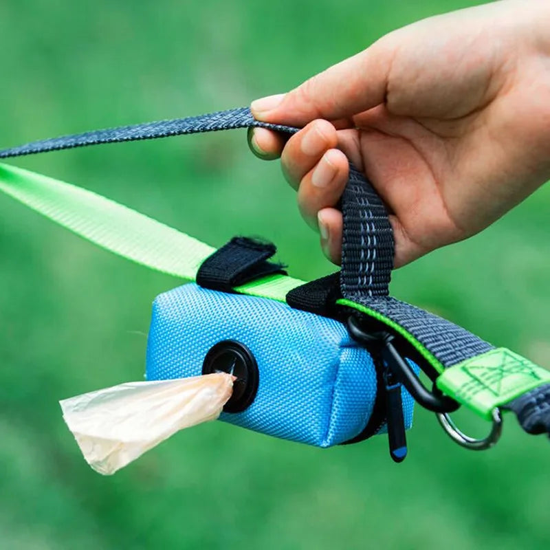 Dog Poop Bag Dispenser with Holder – Portable Waste Bag Pouch for Leash, Walks, and Outdoor Pet Cleanup
