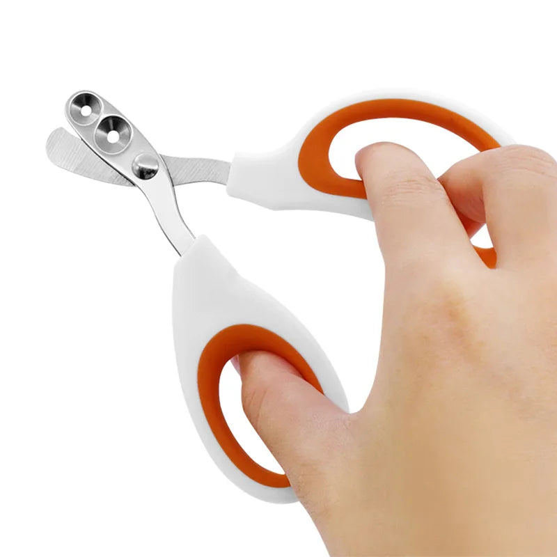 Stainless Steel Pet Nail Clippers – Safe Cat & Dog Grooming Scissors with Anti-Slip Grip