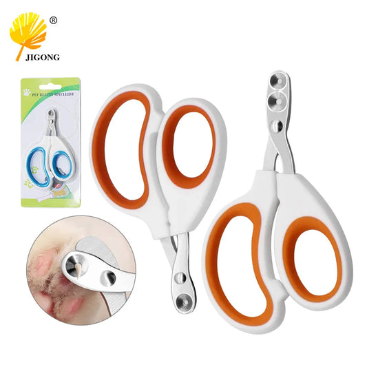 Stainless Steel Pet Nail Clippers – Safe Cat & Dog Grooming Scissors with Anti-Slip Grip