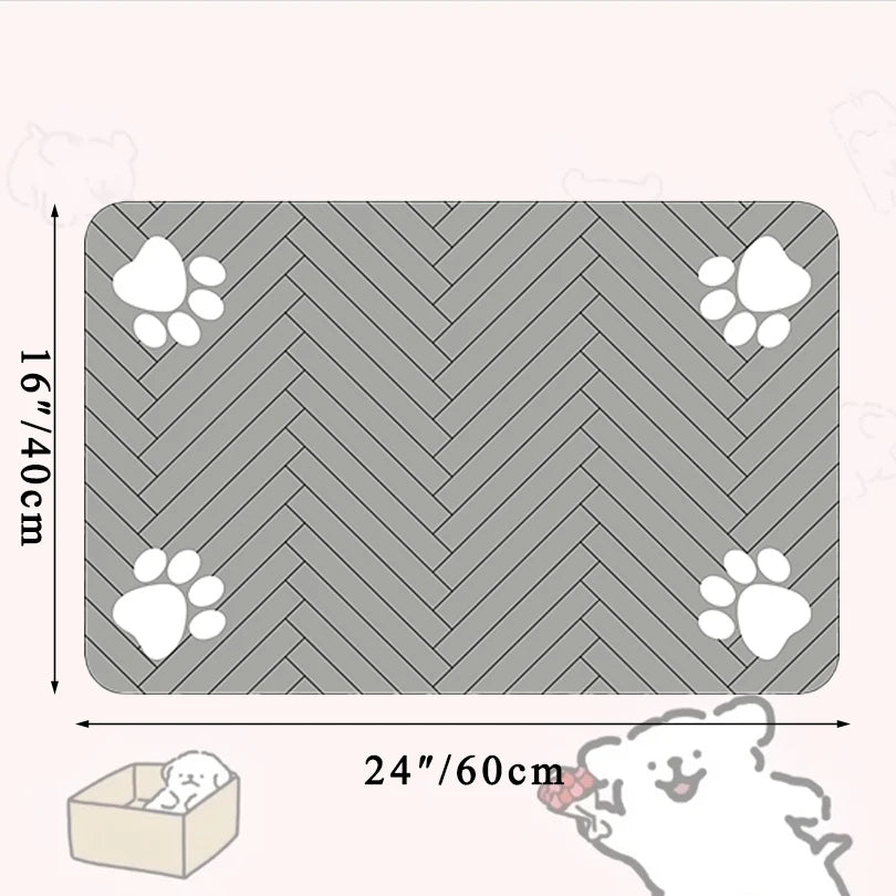 Waterproof Pet Feeding Mat for Dogs & Cats – Non-Slip, Absorbent Food Bowl Placemat, Easy-Clean & Durable Pet Feeding Area Protector