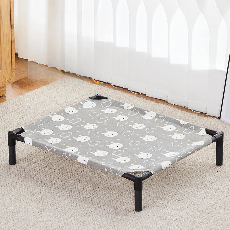Portable Elevated Pet Bed – Breathable Raised Dog & Cat Cot, Cooling Indoor/Outdoor Pet Lounger, Anti-Moisture Washable Design