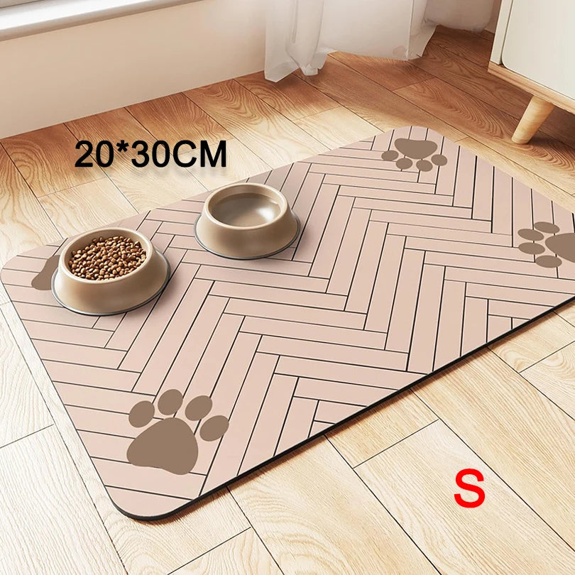 Waterproof Pet Feeding Mat for Dogs & Cats – Non-Slip, Absorbent Food Bowl Placemat, Easy-Clean & Durable Pet Feeding Area Protector