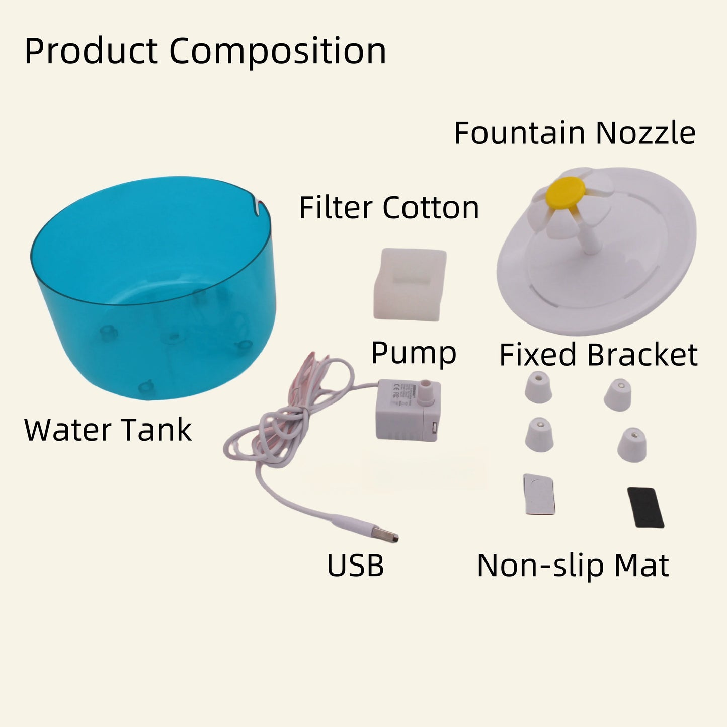Cat Water Fountain – 1.2L Automatic Pet Water Dispenser with Flower Fountain, 3 Flow Modes & Ultra-Quiet Pump for Cats & Dogs