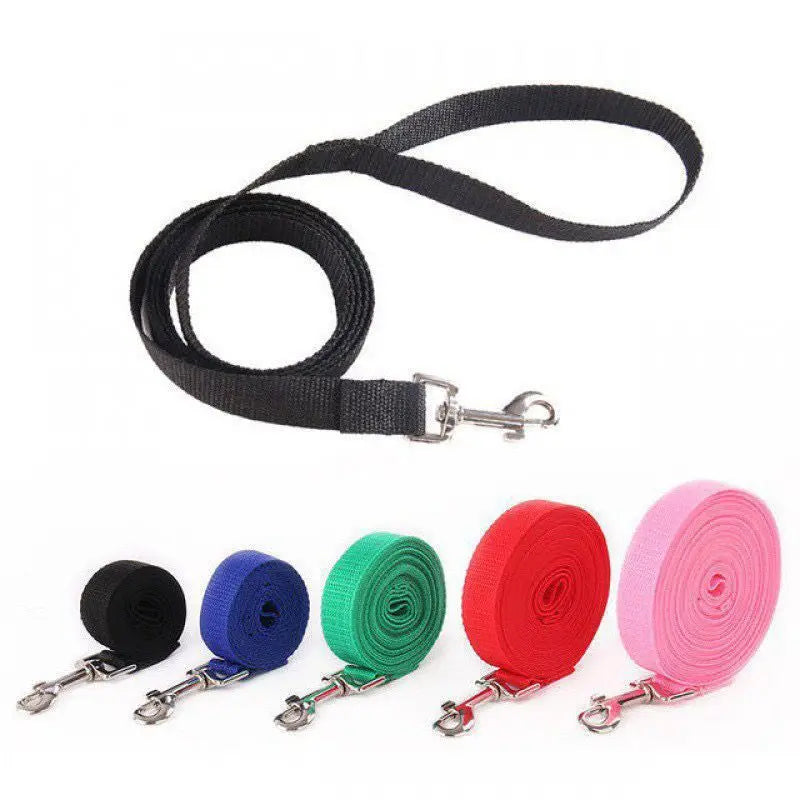 Durable Nylon Dog Leash – Reflective Pet Lead for Night Walks, Training & Outdoor Safety (1.5M/3M/5M/6M)