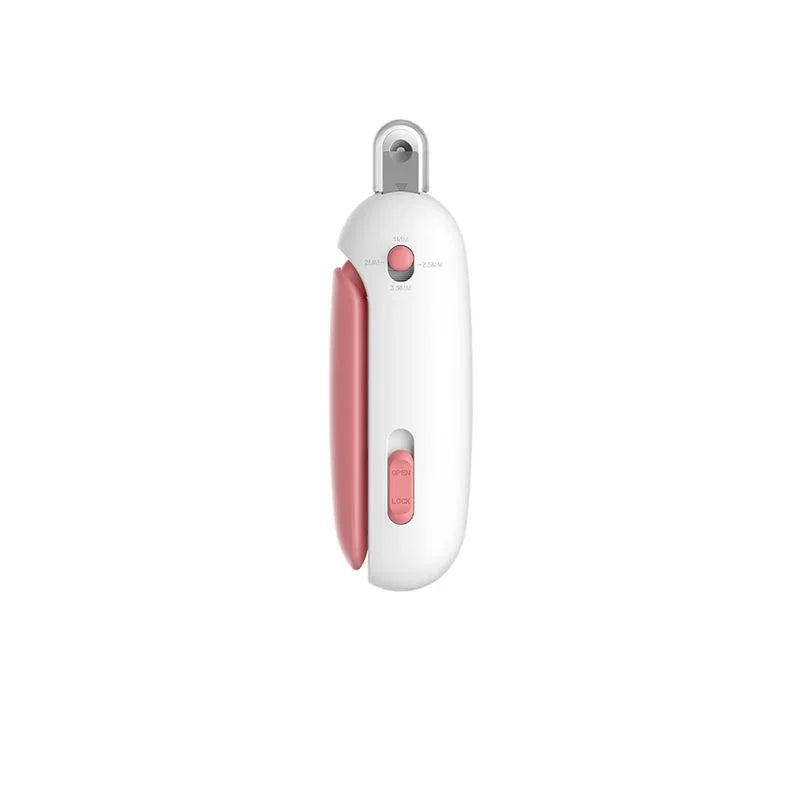 Professional Pet Nail Clippers – Adjustable Safety Cat & Dog Claw Trimmer with Hidden Nail File, Anti-Splash Guard & Lock