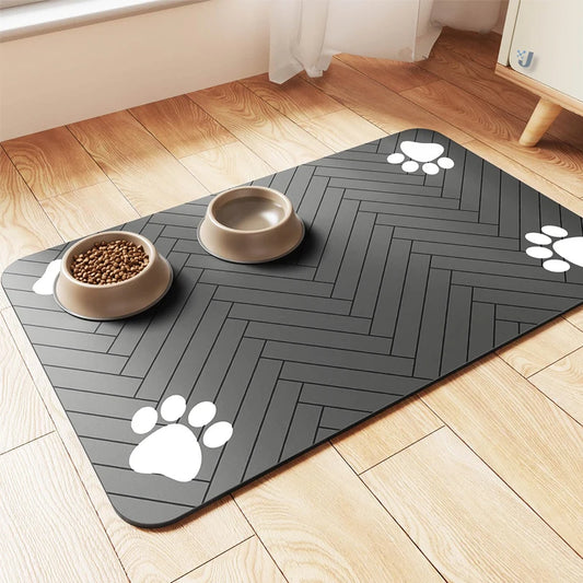 Waterproof Pet Feeding Mat for Dogs & Cats – Non-Slip, Absorbent Food Bowl Placemat, Easy-Clean & Durable Pet Feeding Area Protector
