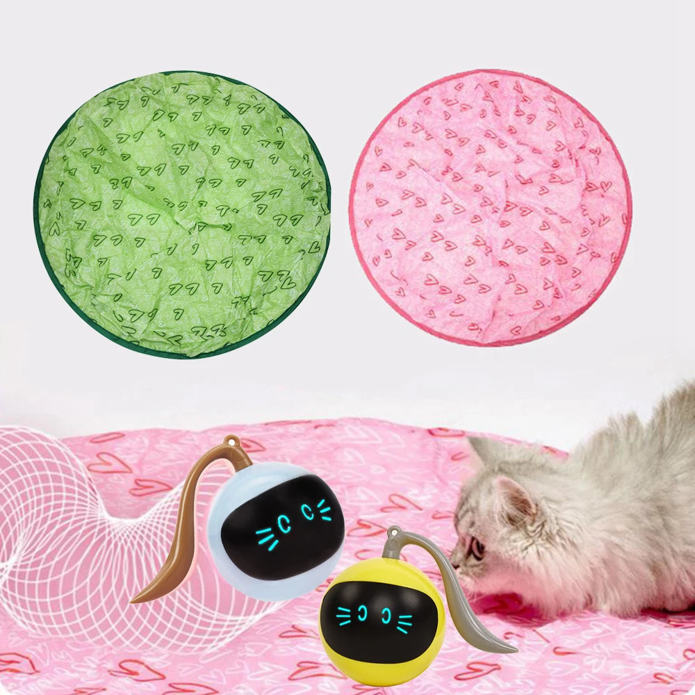 Magic Cat Hunting Cover with Interactive Ball – Foldable Cat Mat Toy for Kittens & Cats