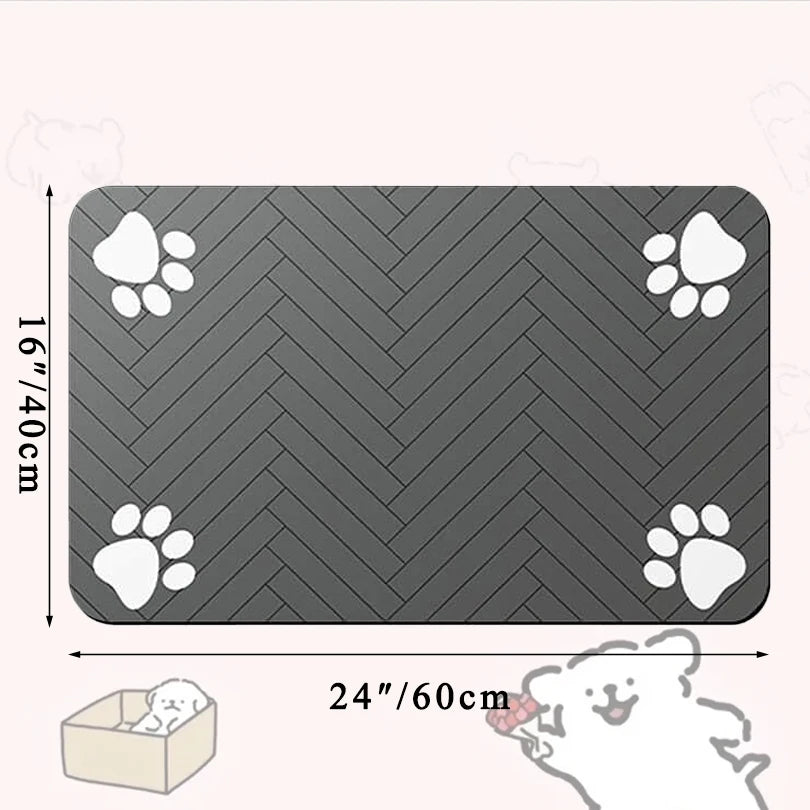 Waterproof Pet Feeding Mat for Dogs & Cats – Non-Slip, Absorbent Food Bowl Placemat, Easy-Clean & Durable Pet Feeding Area Protector