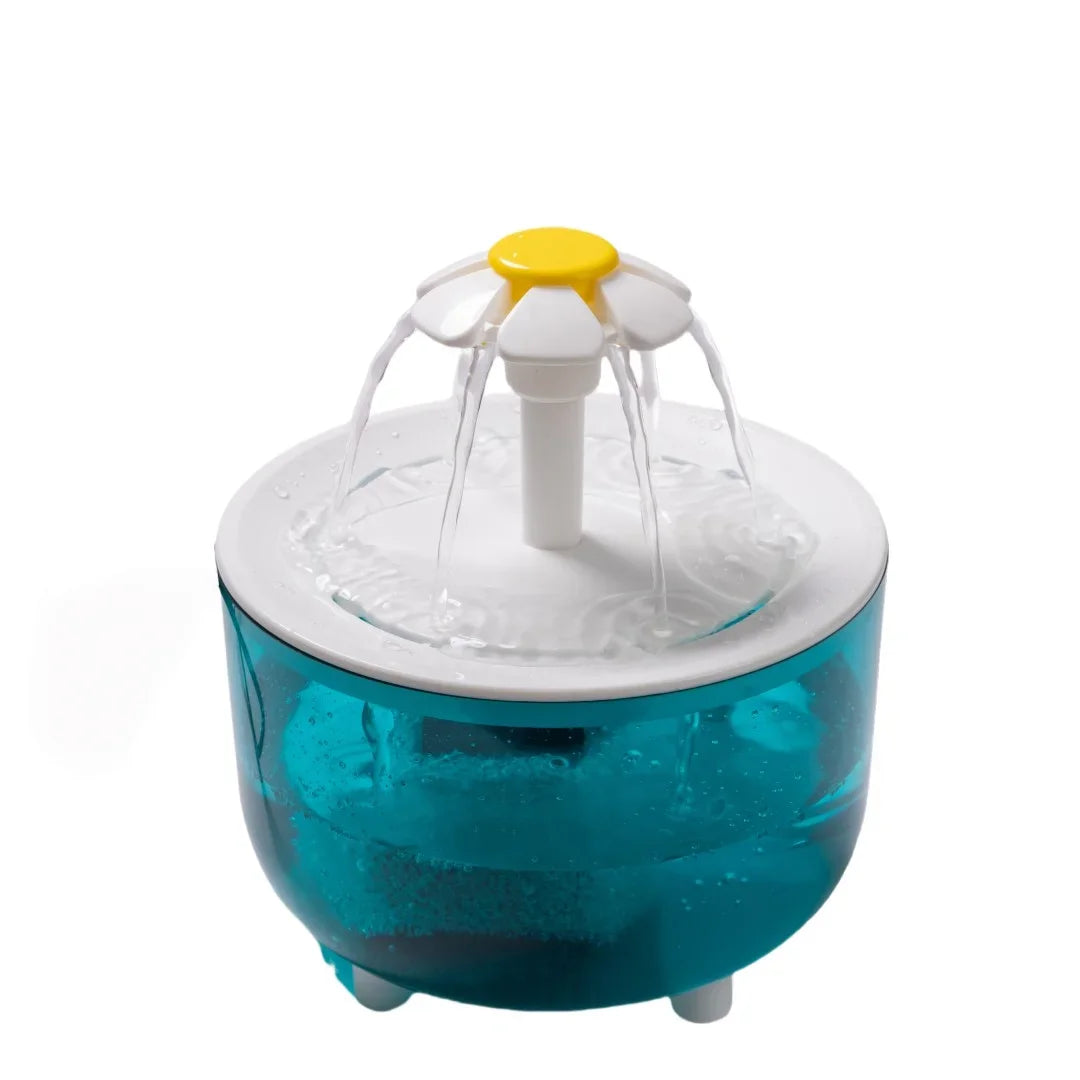 Cat Water Fountain – 1.2L Automatic Pet Water Dispenser with Flower Fountain, 3 Flow Modes & Ultra-Quiet Pump for Cats & Dogs